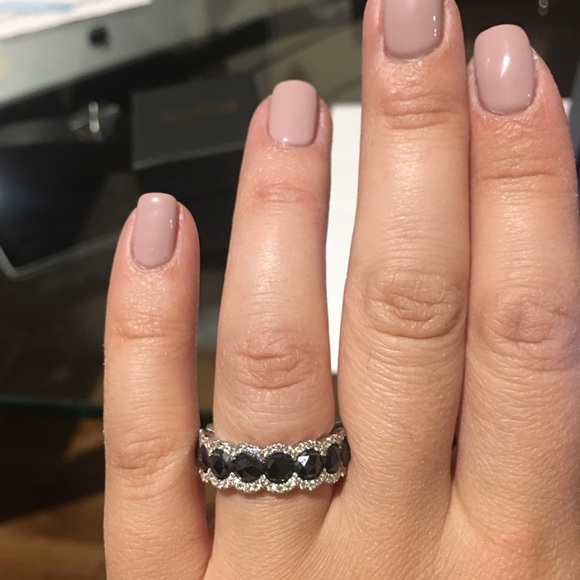 Black and white diamond ring - Picture 4 of 7